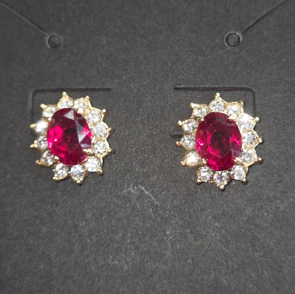 Avon Jewelry - Avon Garnet Earrings